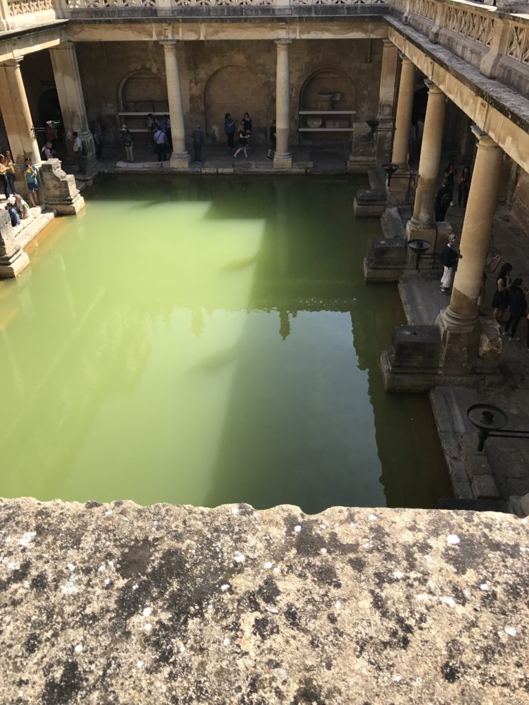 The Great Bath, what you see as soon as you enter the Roman Baths