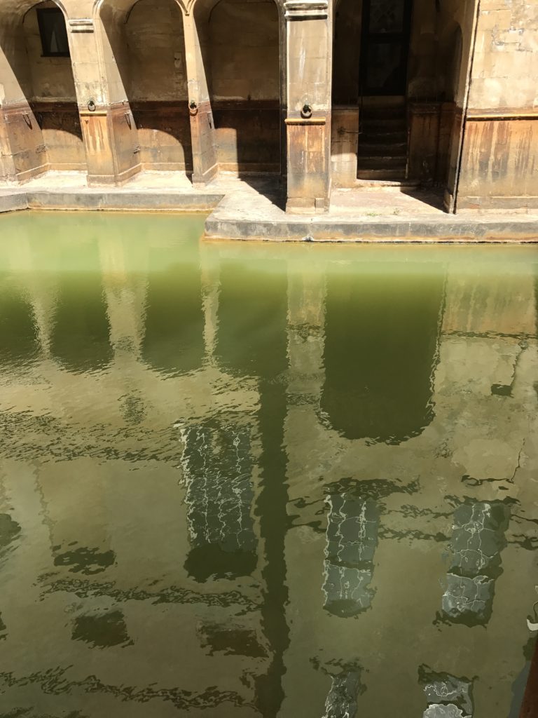 One of the baths at the Roman Baths at Bath