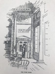 Sketch of the Pump Room from Jane Austen: Her Homes & Friends by Constance Hill