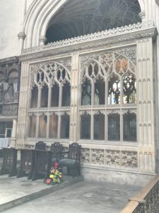 The outside of Prior Birde's Chantry Chapel in Bath Abbey