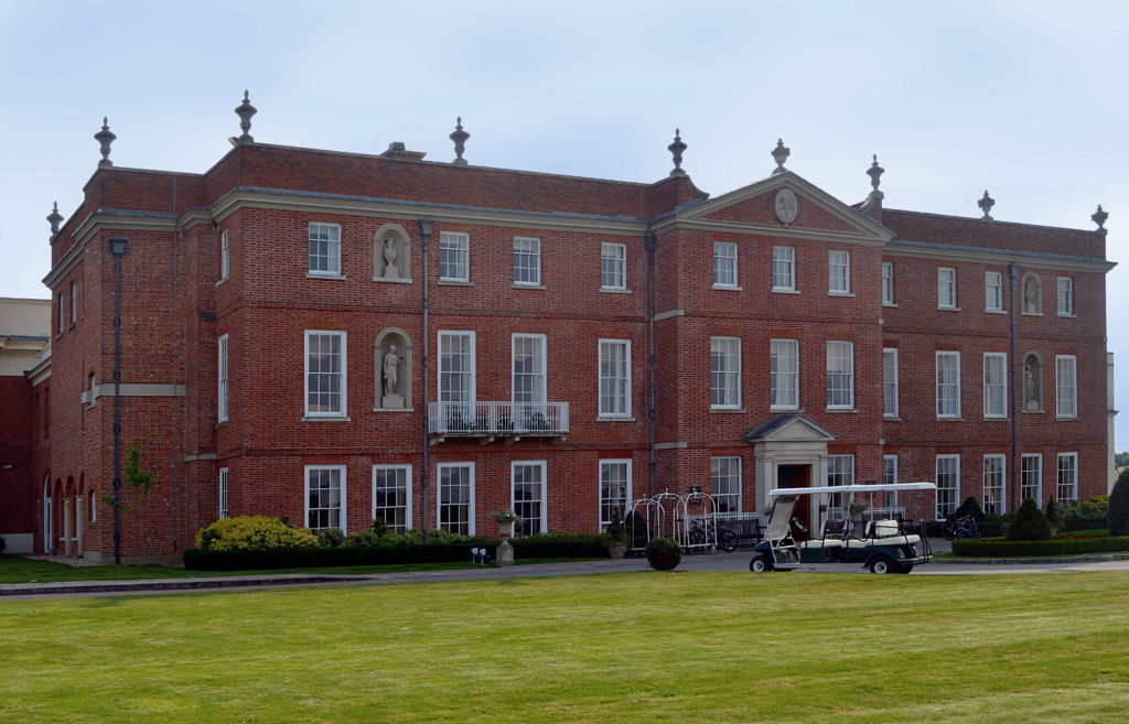 Dogmersfield Park in Hampshire England. Jane Austen knew the then-inhabitants of this house which had earlier, been given to the clergy at Bath Abbey