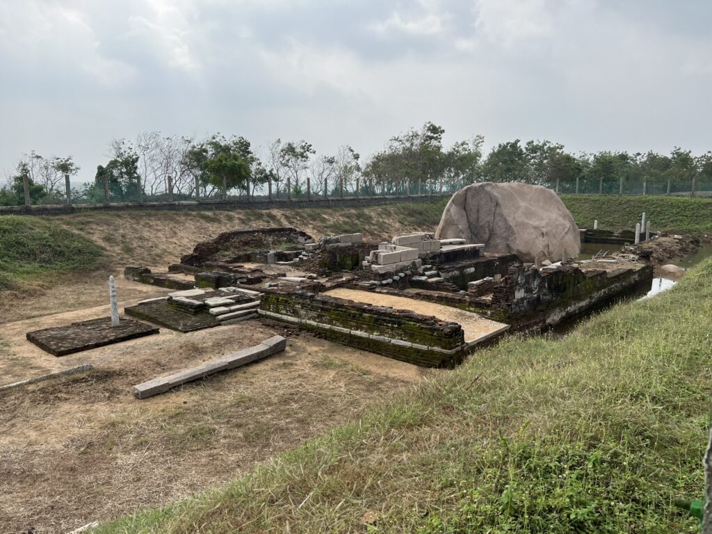 Murugan temple c. 7th century near Chennai India. Newly excavated