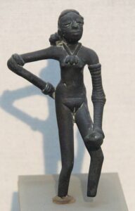 Ancient Indian dancing girl statue, from the Indus Valley Civilization