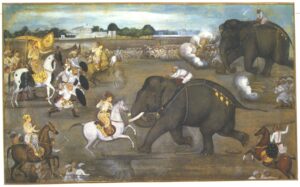 The 17th Century Mughal battlefield, very similar to that in ancient India