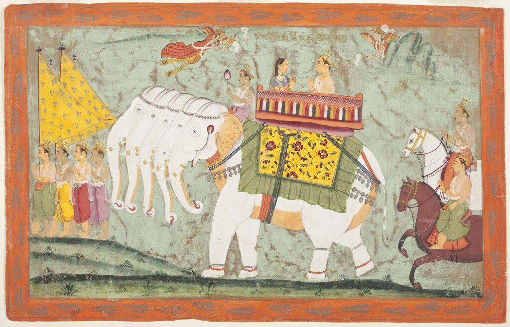 Indra, King of Gods, rode upon this white elephant called Airavatam--who lent his name to the temple of ancient India