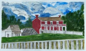 My painting of the McLean House in Appomattox Court House