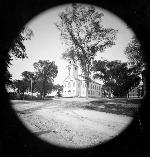 The First Parish Church at Dorchester. Grant's ancestor was one of its first members.