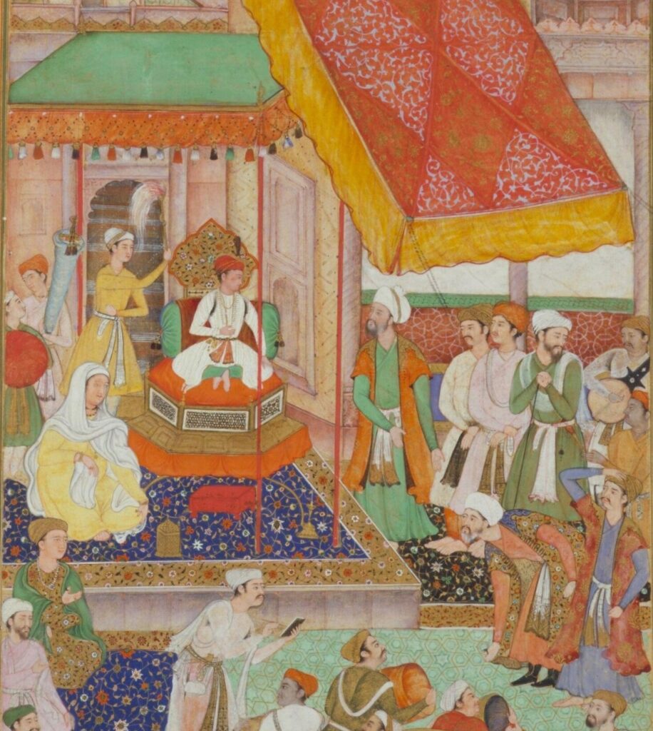 Emperor Akbar and his wet nurse and regent, Maham Anagha
