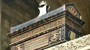 This mortuary chest in Winchester Cathedral is said to contain the bones of King Canute and Queen Emma.