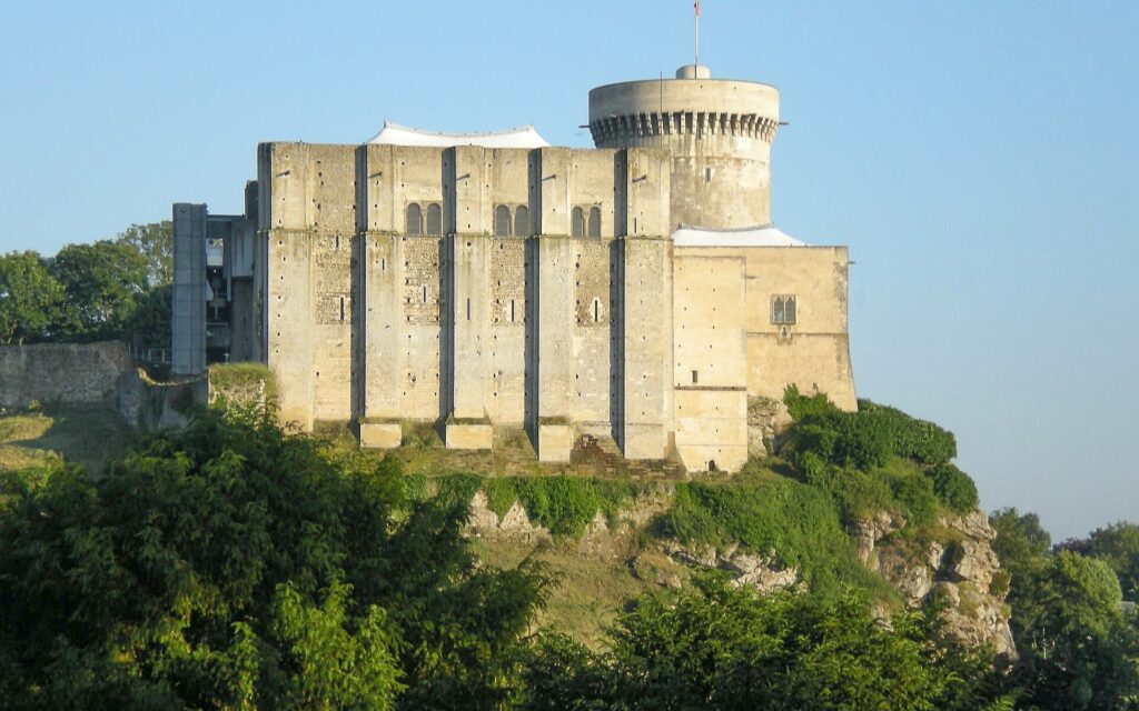 The chateau at Falaise where William the Conqueror was born, in this place but not in this building.