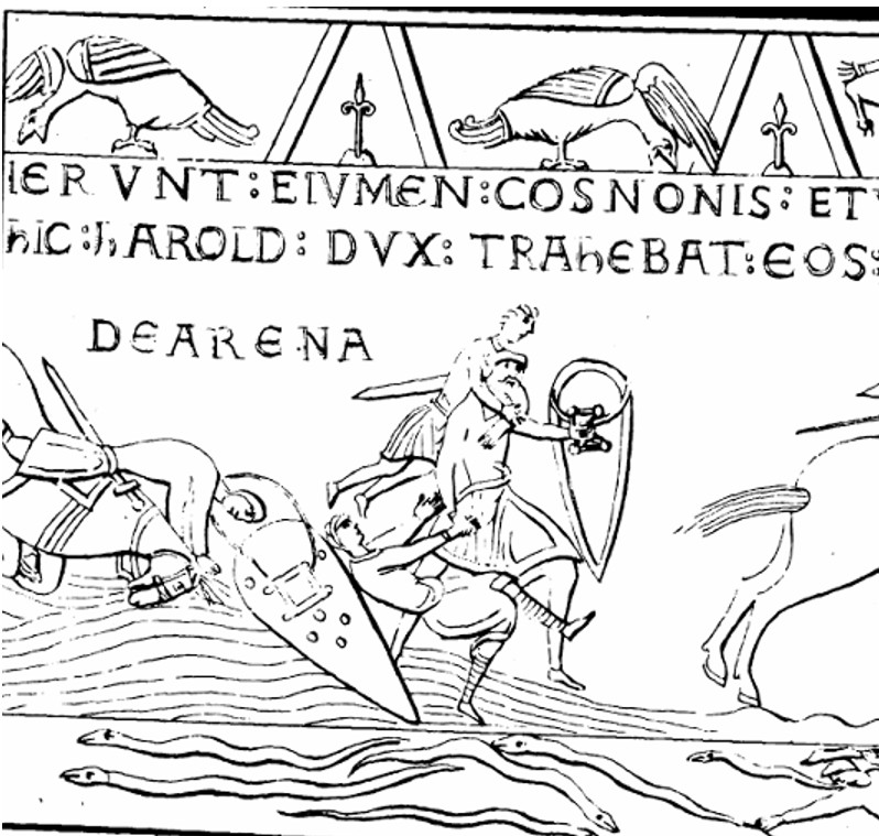 Foucalt's sketch from the Bayeux Tapestry from 1721.