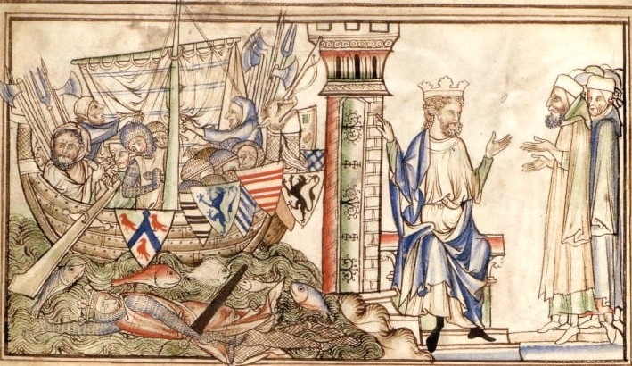 Goodwine, Earl of Wessex, returning to England after his exile and taking up a prominent role in Edward the Confessor's court.