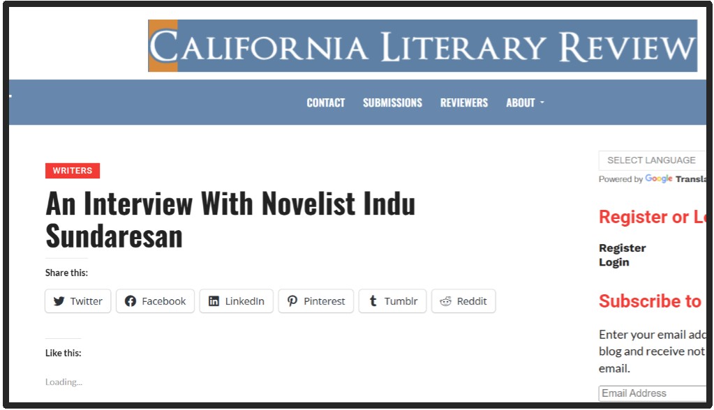 Interview on California Literary Review
