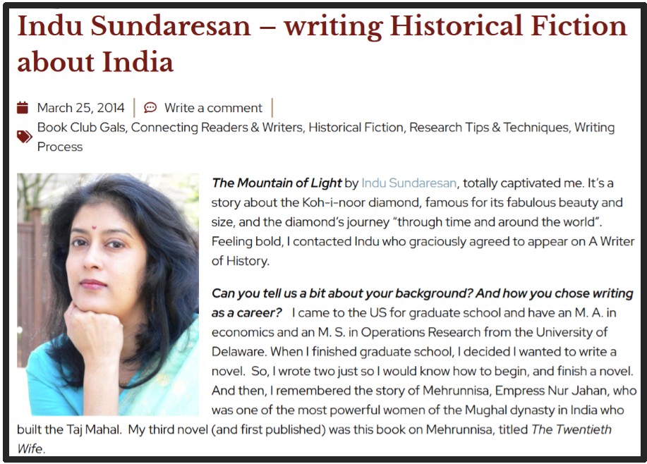 Interview on A Writer of History
